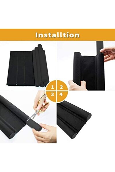 Genel Markalar Siyah Soğuk Isı Önleyici Kapı Altı Eşik Yakıt Tasarrufu Süngeri Kapı Altlığı