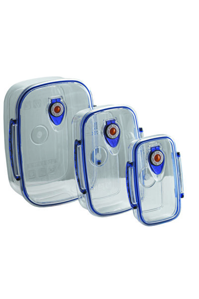 GGS Solingen Germany 3 Lü Set Vakumlu Saklama Kabı ( 2.5 Litre + 1.0 Litre + ...