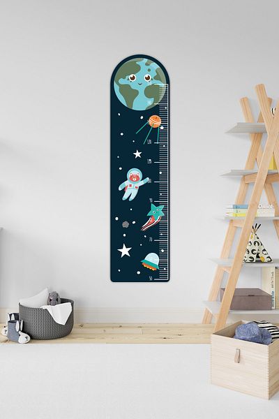 Tilki Dünyası Earth Satellite and Astronaut Cat Height Chart