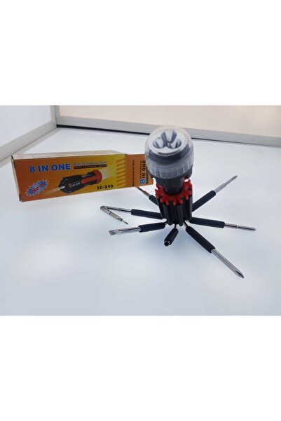 Genel Markalar 1.0 Ah altı Çoklu Tornavida Led Işıklı 8 Adet Tornavida Uçlu L...