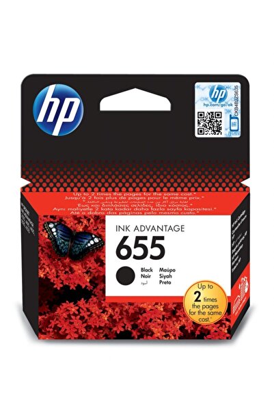 HP 655 Cz109a / Ink Advantage 3535 / 4615 / 4625 / 5525 / 6520 / 6525 Siyah Orjinal Kartuş