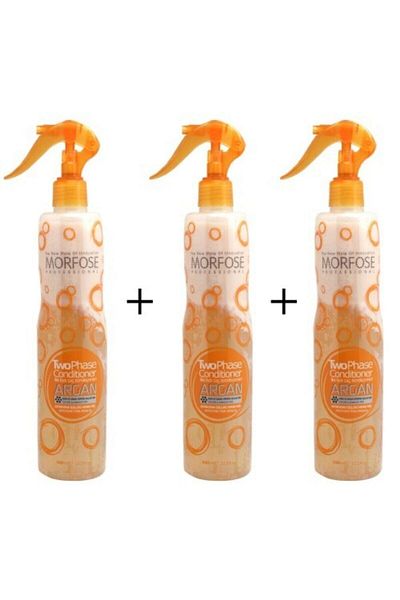 Morfose 3x400 ml 2in1 Argan Blow Dry Water 400ml.Damaged Hair