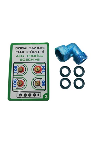 Bosch Doğalgaz Enjektör Takımı , Ocak Dirseği Ve Contaları (7 Mm)