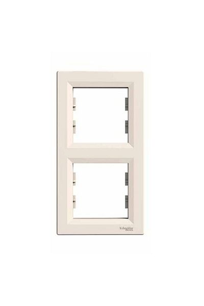 Schneider Electric Schneider Asfora 2-Piece Vertical Frame Cream Framed