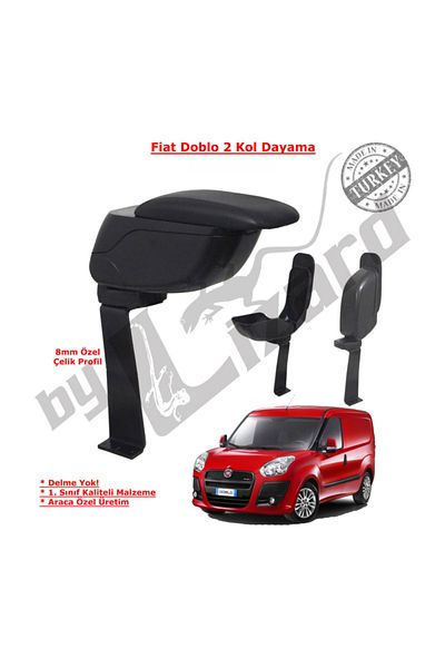 ByLizard Fiat Doblo 2010-2016 Non-Drilling Steel Leg Sliding Armrest S