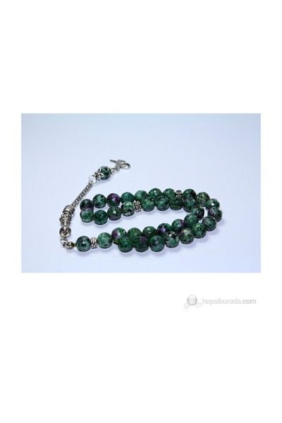 RD EKOAVM Ruby-emerald Colored Agate Stone Rosary 9 Mm Facet Cut