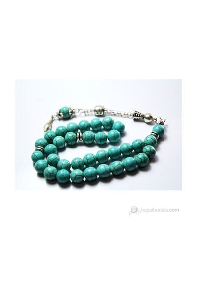 RD EKOAVM Turquoise Stone Rosary 8 Mm Globe Cut Rosary