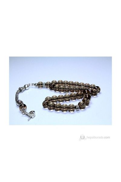 RD EKOAVM Smoky Quartz Stone Rosary 8 Mm Globe Cut
