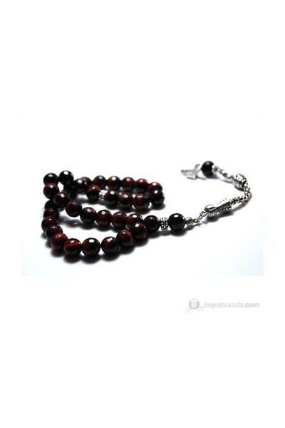 RD EKOAVM Shahing Eye Stone Rosary 8 Mm Facet Cut