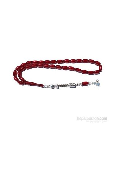 RD EKOAVM Burgundy Fire Amber Color Cutting Rosary 6 X 11 Mm