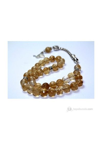 RD EKOAVM Citrine Stone Rosary 8 Mm Facet Cut
