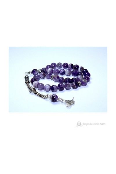 RD EKOAVM Blue Amethyst Stone Rosary 8 Mm Globe Cut