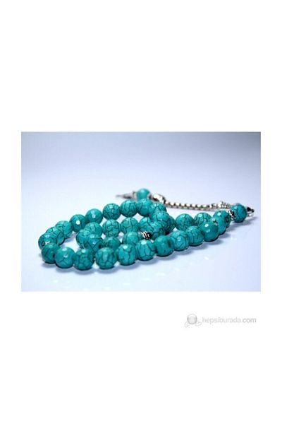 RD EKOAVM Turquoise Stone Rosary 10 Mm Facet Cut