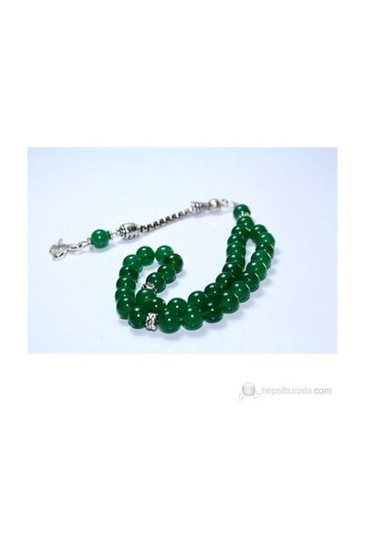RD EKOAVM Green Variegated Agate Stone Prayer Beads 8 Mm Globe Cut