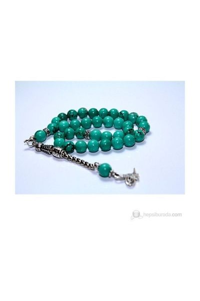 RD EKOAVM Turquoise Stone Rosary 8 mm Sphere Cut Rosary