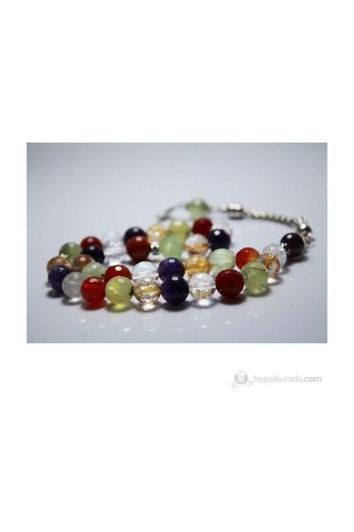 RD EKOAVM Amethyst-agate-aventurine-citrine-quartz Stone Rosary 10 Mm Facet Cut