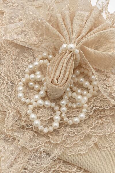 Epelux Keten Fistolu Masa Örtüsü Takımı