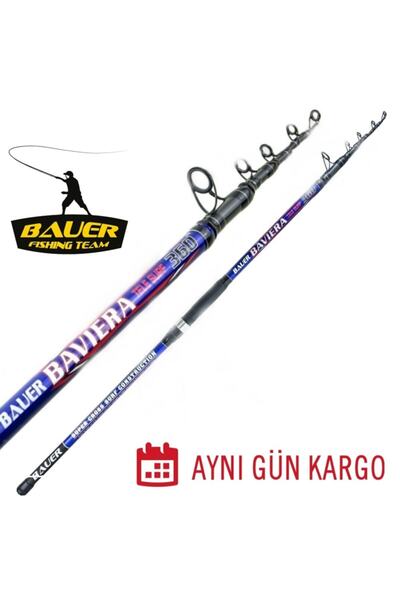 BAUER Baviera Teleskopik 390 Cm Surf Olta Kamışı 100-200gr Atarlı