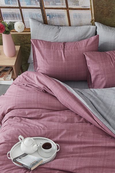 BONJARDİNHOME Σετ Παπλωματοθήκη μονής διπλής όψης 100% βαμβάκι