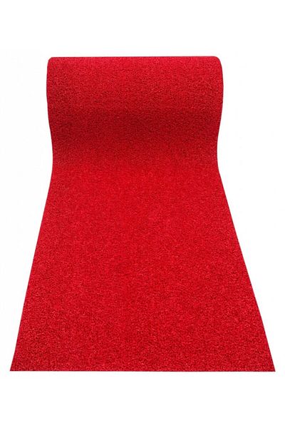 DIGERUI Canpa Curly Mat 14mm Anti-Slip Runner 100x200 Cm Red