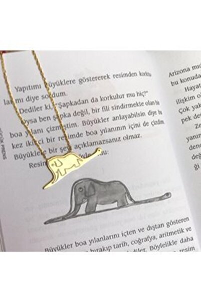 Dizayn Kutu Küçük Prens Fil Ve Yılanlı Gümüş Kolye Özel Gün Hediyesi