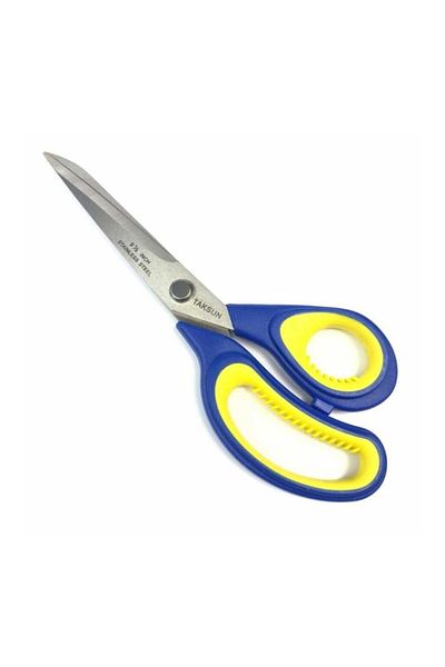 Taksun Scissors Silicone Handle Scissors Steel 9.5'' (24cm)