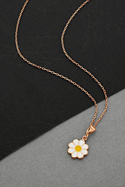 Argentum Concept 925 Ayar Gümüş Rose Papatya Kolye - N160501