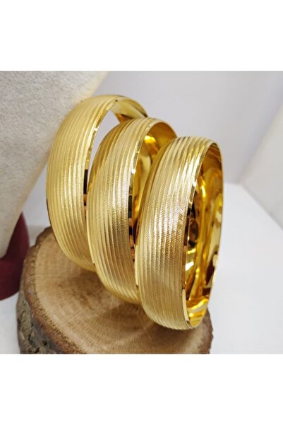 TAKI TASARIM 1.5 cm Bilezik 22 Ayar Altın Kaplama 68 Numara