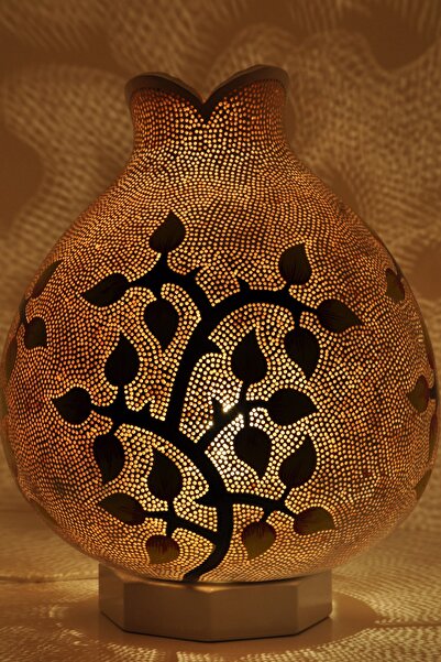 KabbaKi Dallı Sarı Yapraklar Su Kabak Lamba