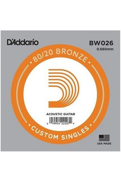 Daddario Bw026 Bronze Single 0,26 - Μονόχορδο Ακουστικής Κιθάρας