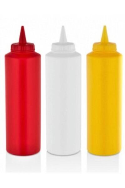 GastroPlast Fişek Sosluk Ketçap Mayonez Hardal 3lü Set 750 Ml