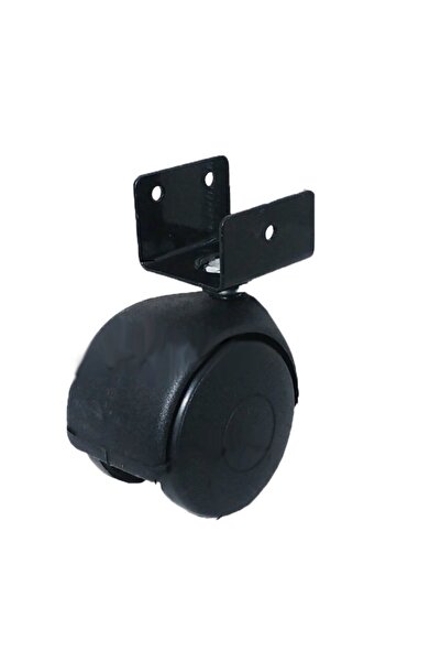 Genel Markalar Sehpa Tekerlek Masa Teker Kanallı 4 Adet Küçük Boy Plastik Siyah Tekerlek 2cm Çap