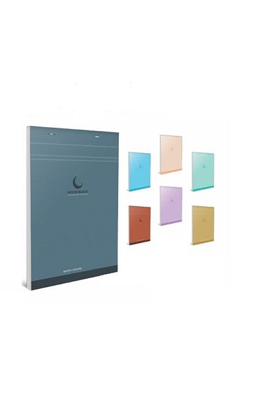 Gıpta Moon Block Wire Stitched Cardboard Cover Memo Pad A5 80 Sheets Checkered