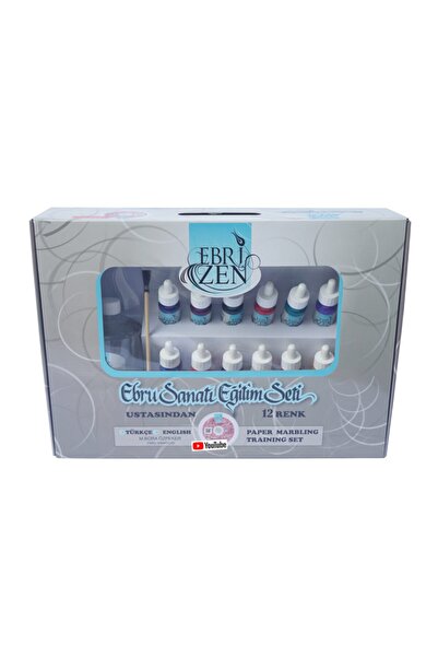 EBRİZEN Ebru Sanatı Eğitim Eğitim Seti 12 Renk Büyük Boy A3
