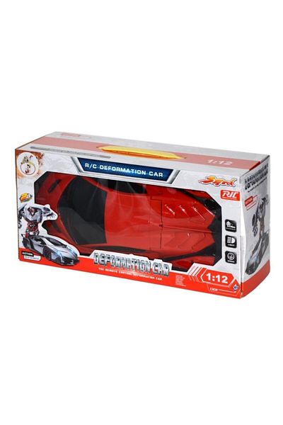 Gepettoys 1:12 سيارة روبوت بتحكم عن بُعد متحولة حمراء اللون