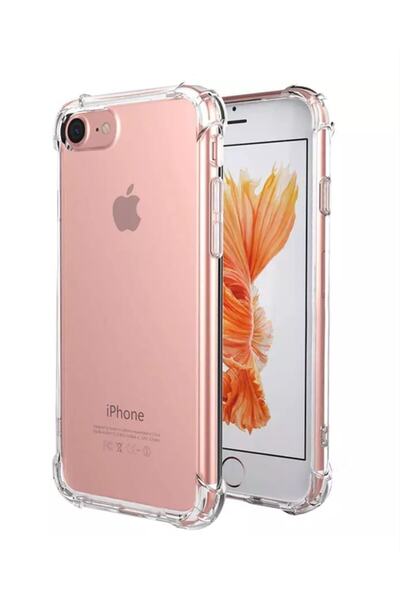 ucuzmi Şeffaf Silikon Iphone Se 2020 Köşe Korumalı Darbe Emicili Ultra Lens N...