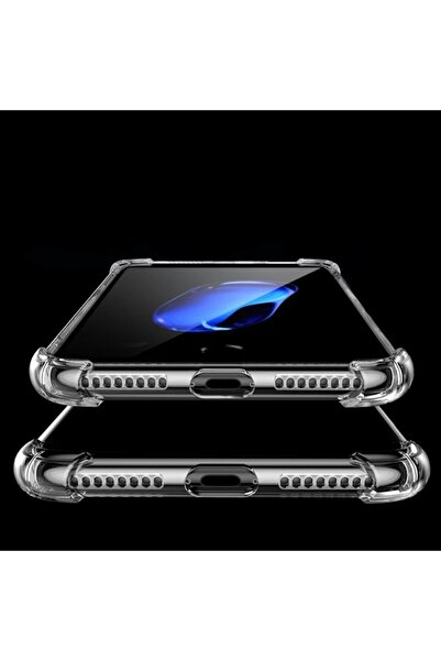 ucuzmi Iphone 12 Pro (6.1inç) Köşe Korumalı Şeffaf Silikon Kılıf