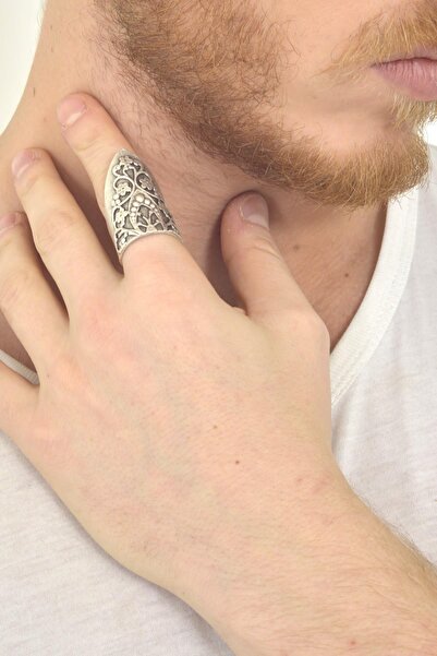 LABALABA ERKEK ANTİK GÜMÜŞ KAPLAMA BAŞPARMAK  YÜZÜK