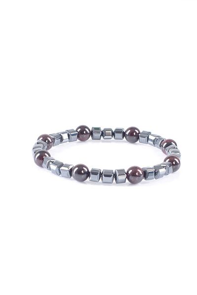 LABALABA MEN'S GARDEN GRANATE NATURAL STONE BRACELET