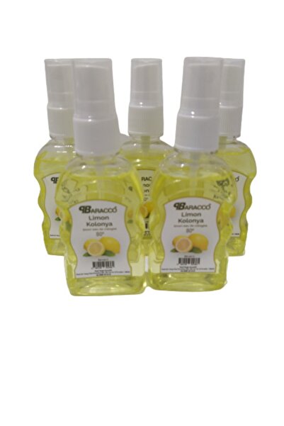 baracco parfüm 80 Derece Cep Kolonyası 50ml X 5 Dezenfektan Için Sprey Limon ...
