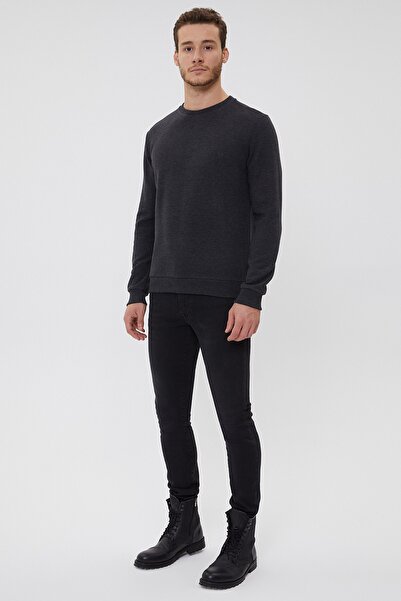 Lee Cooper Erkek Newdwade O Yaka Sweatshirt Antrasit Melanj 211 LCM 241081