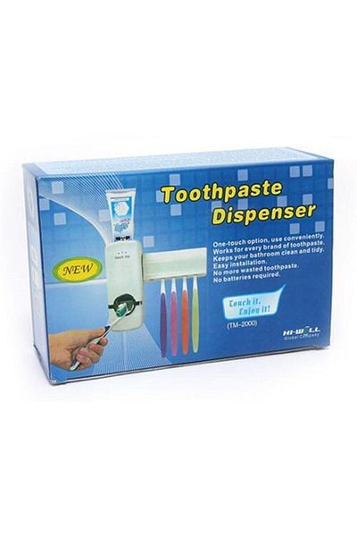 Hyd Automatic Toothpaste Squeezer and 5 Toothbrush Holders