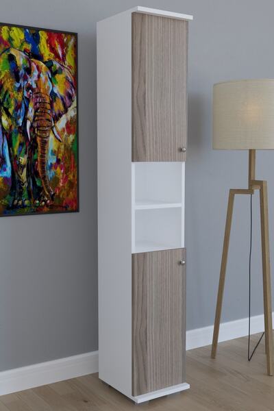 Genel Markalar Birnurpazar Ahenk 8 Raflı 2 Kapaklı Çok Amaçlı Boy Dolabı Cordoba