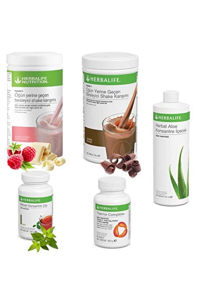 Herbalife Ahududu Shake 1 Çikolata Shake 1 Çay Klasik 100gr Aloe Vera Thermo ...