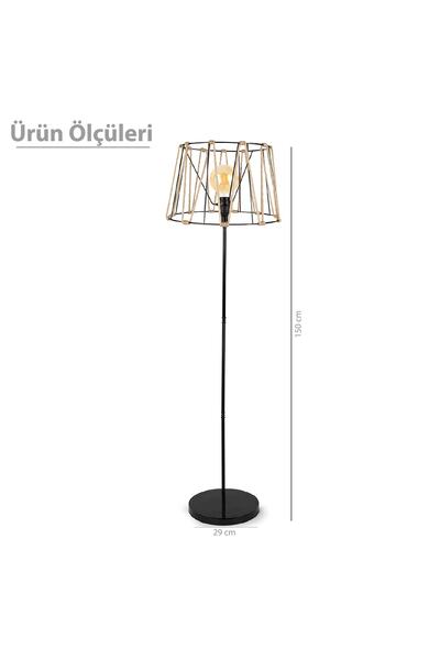 HOMİNG Cabo Halatlı Lambader Siyah