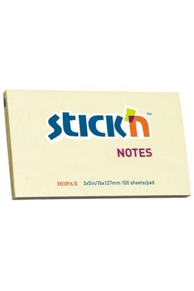 Gıpta Hopax Stickn 21009 Adhesive Note Paper 100 Sheets 76x127 Mm Yellow (12 Cob)