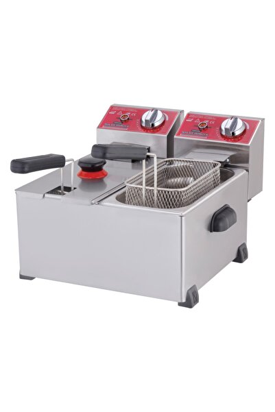 Silver 3+3 Lt Fritöz Profesyonel Tip Elektrikli 220v Işıkgaz