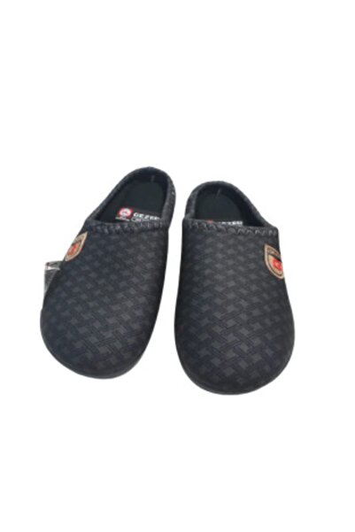 GEZER Gz298-020 Papuci de casă negri pentru interior pentru bărbați