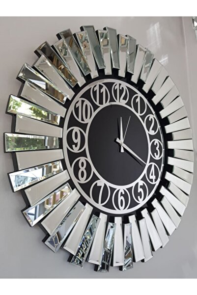 AYNA DENİZİ Güneş Silver Circle Black Model Gümüş Siyah Renk 85 cm Dekoratif ...
