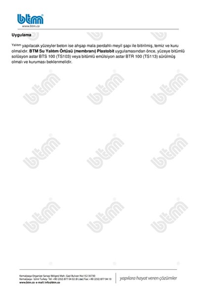 Btm Membran Plastobit Pp4000